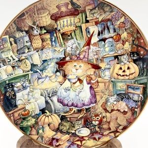 Franklin Mint “Scaredy Cats” Bill Bell Limited Edition Fine Porcelain Cat Plate